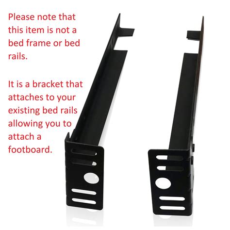 replacement parts king size bed wrought iron frame metal bracket|Bed Frame Footboard Extension Brackets Set .